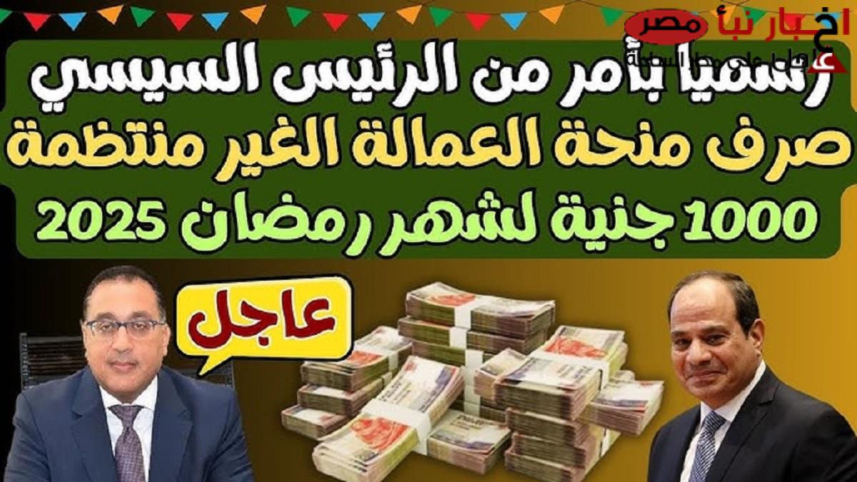 رابط وشروط التسجيل في منحة العمالة الغير منتظمة 2025 عبر الموقع الرسمي لوزارة العمل