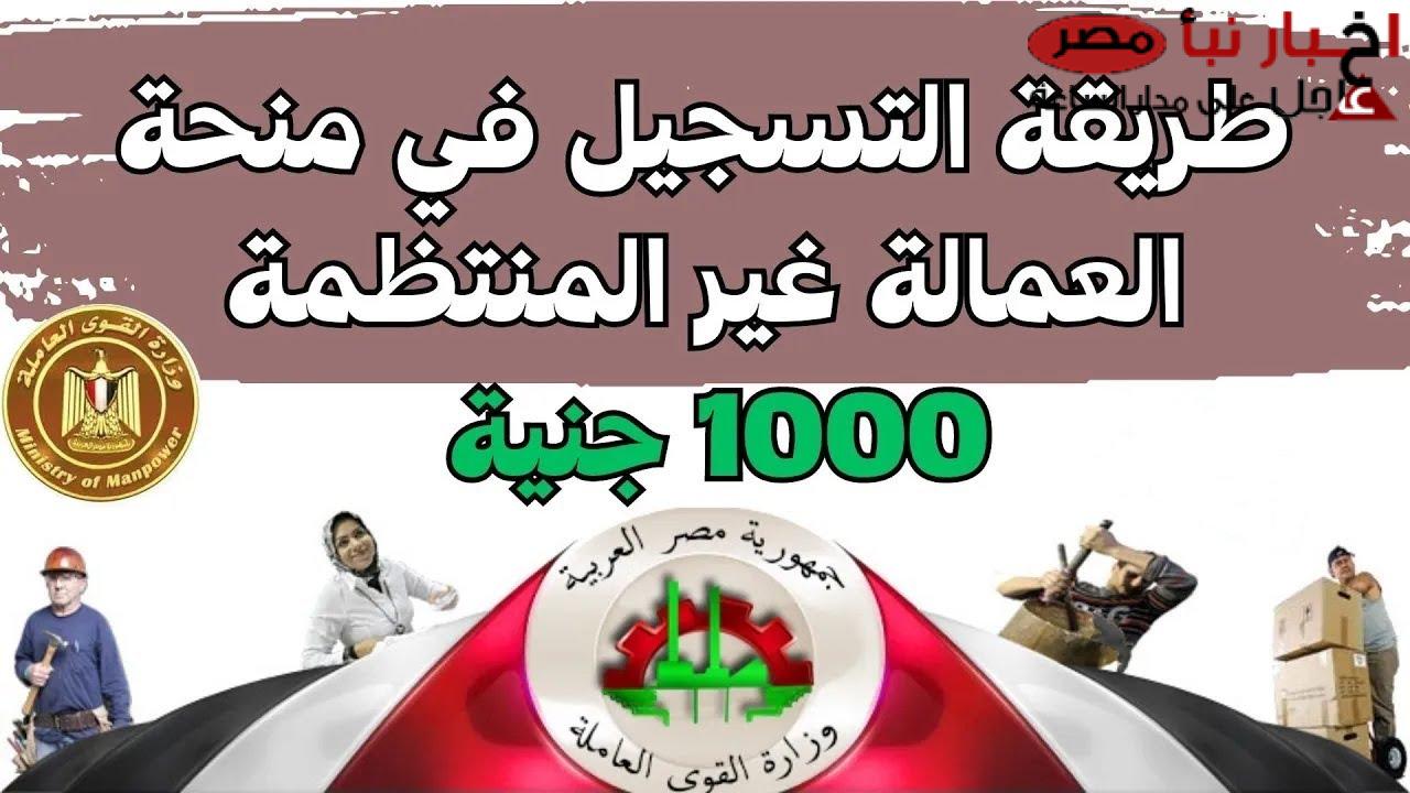 خطوات تسجيل العمالة الغير منتظمة 2025 عبر manpower.gov.eg بعد زيادتها إلى 1000 جنيه